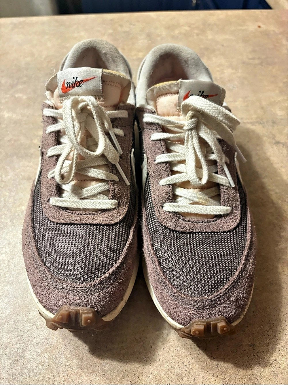 Nike Waffle Debut Sneaker in Plum & White US 9.5
